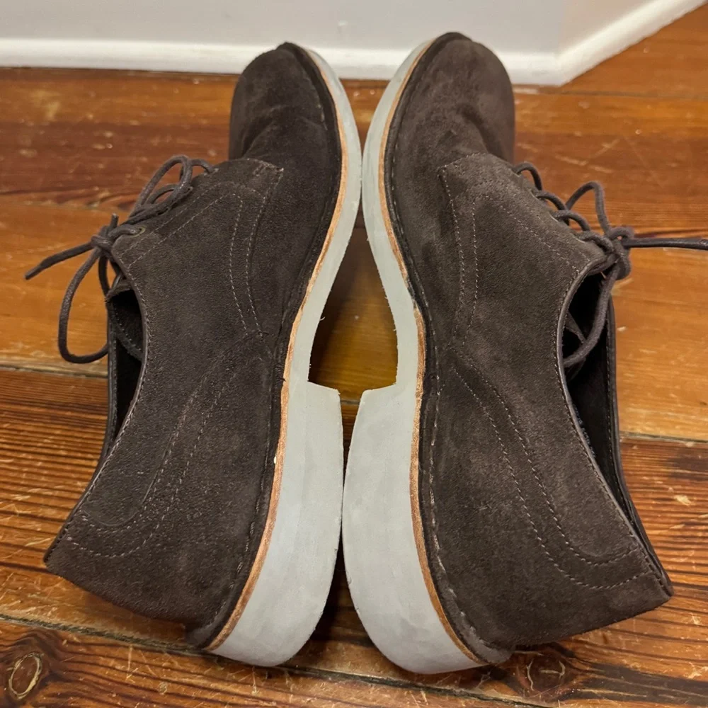 John Varvatos Star USA Suede Oxford Dress Shoes Brown Mens Size 9.5 M - Picture 5 of 10